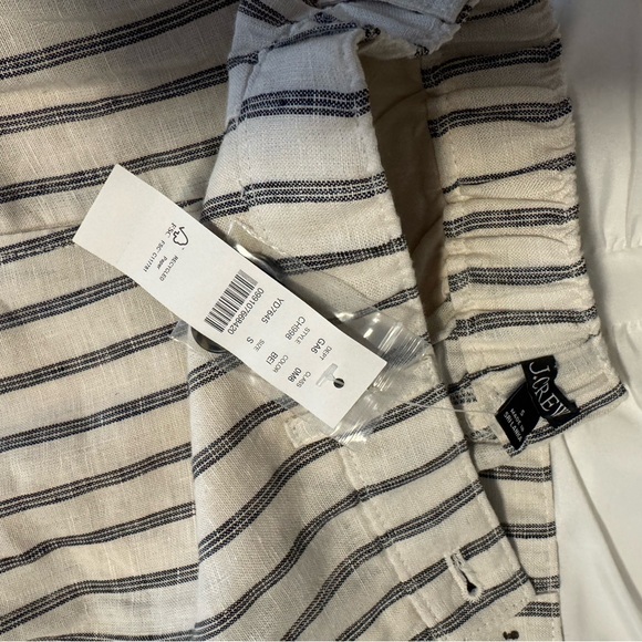 J Crew Linen striped shorts. NWT! - Picture 4 of 5